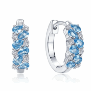 Blue Leaf Canopy Earrings