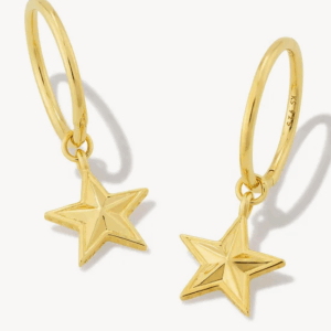 Small Star Huggie Earrings Gold