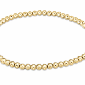 classic gold 3mm bead bracelet