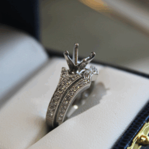 Vintage-Inspired Diamond Bridal Set