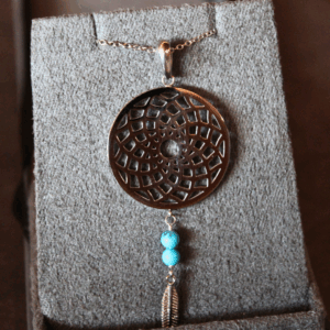 Stainless Steel Dream Catcher Necklace with 16” Chain