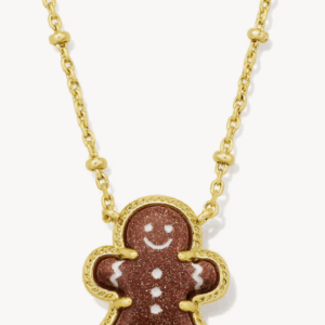 Gingerbread Gold Short Pendant Necklace